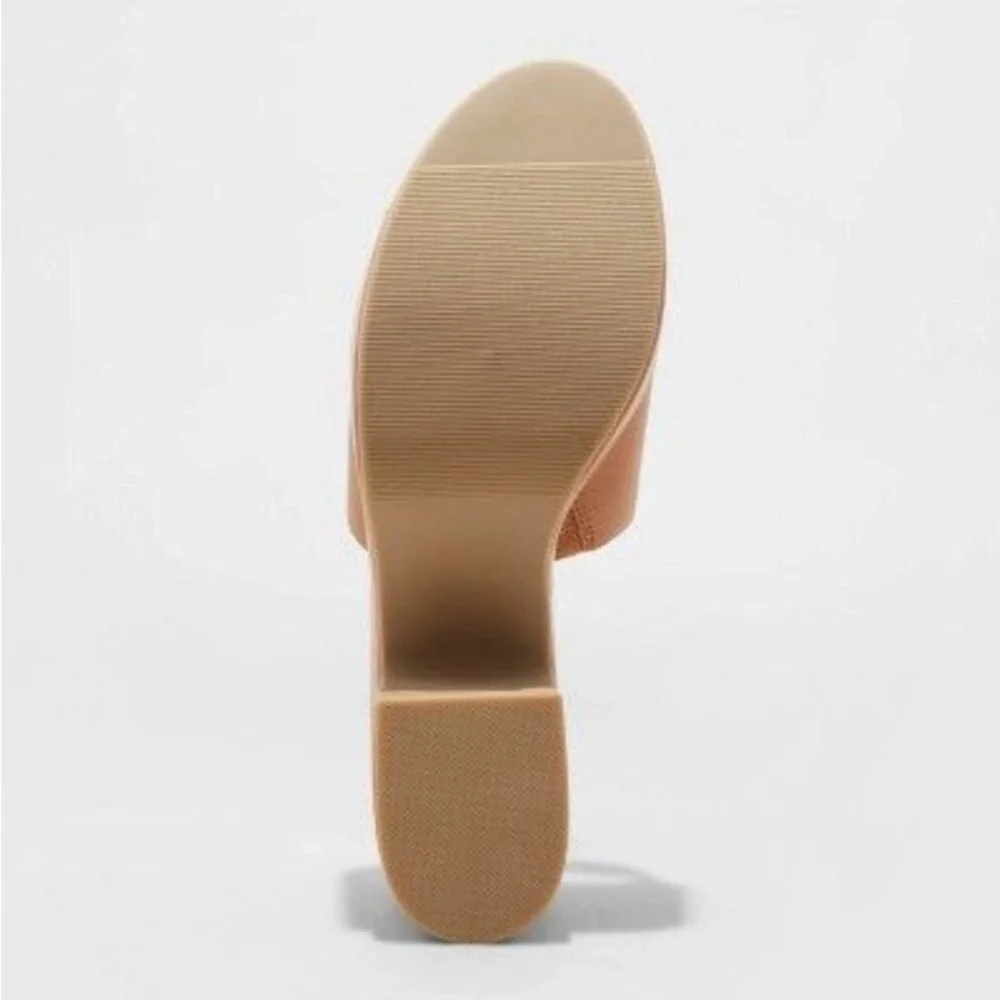 a new day Tan Platform Slide Sandals
